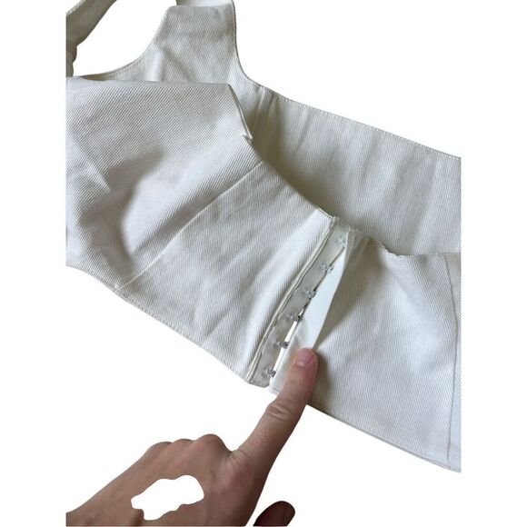 NEW SKIMS BRIDAL SILK LINGERIE CORSET size L SQUARE NECK TOP MARBLE - Picture 10 of 12